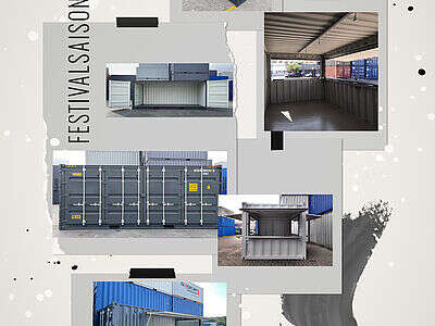 Eine Collage mit mehreren Containern